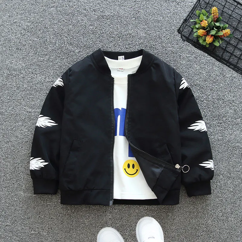 2021 Повседневная куртка с длинными рукавами и принтом для мальчиков девочек Сезон