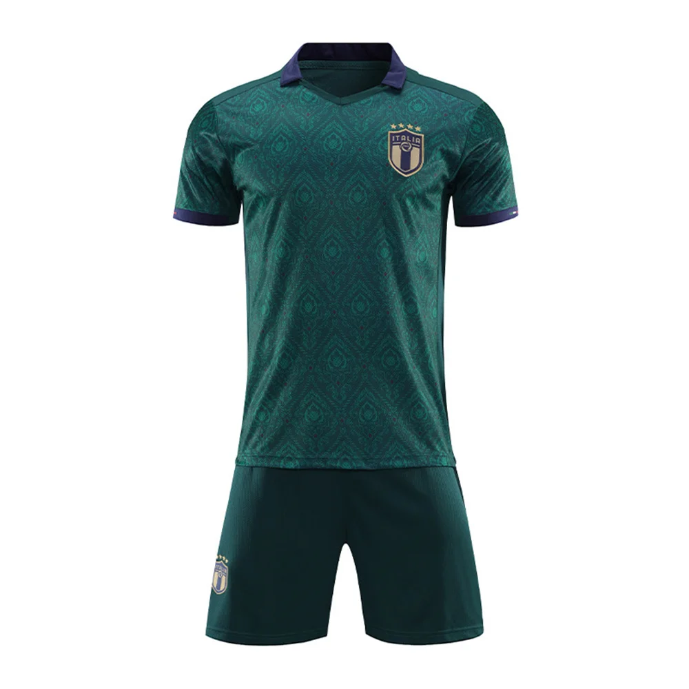 

Breathable short-sleeved football suits, competition team uniforms, training uniforms, custom sports jerseys with printed logo