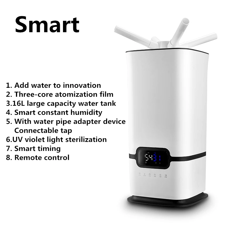100-240V 16L Humidificador Industrial Humidifiers Air Purifie Commercial Home Fruit Fresh-Keep Mist Makerу humidifier filter | Бытовая