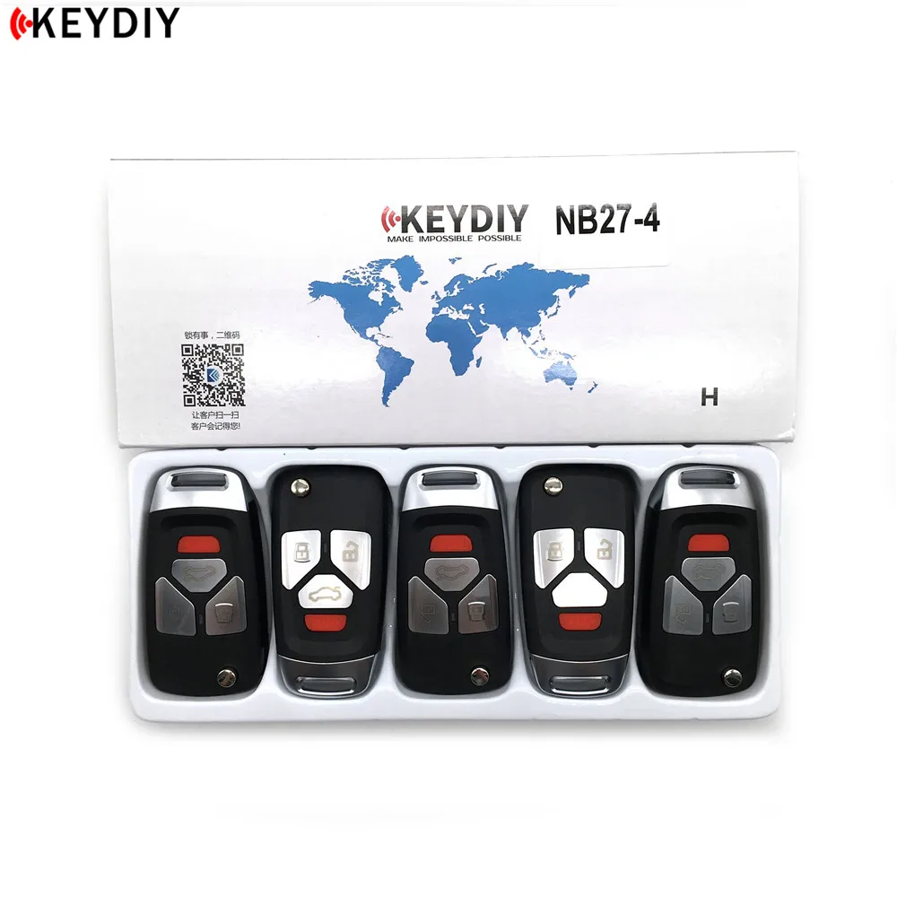 

5pcs Multi-functional NB27-3/4 KD Remote Key for KD900 KD900+ URG200 KD-X2 KD MINI Remotes Car Key