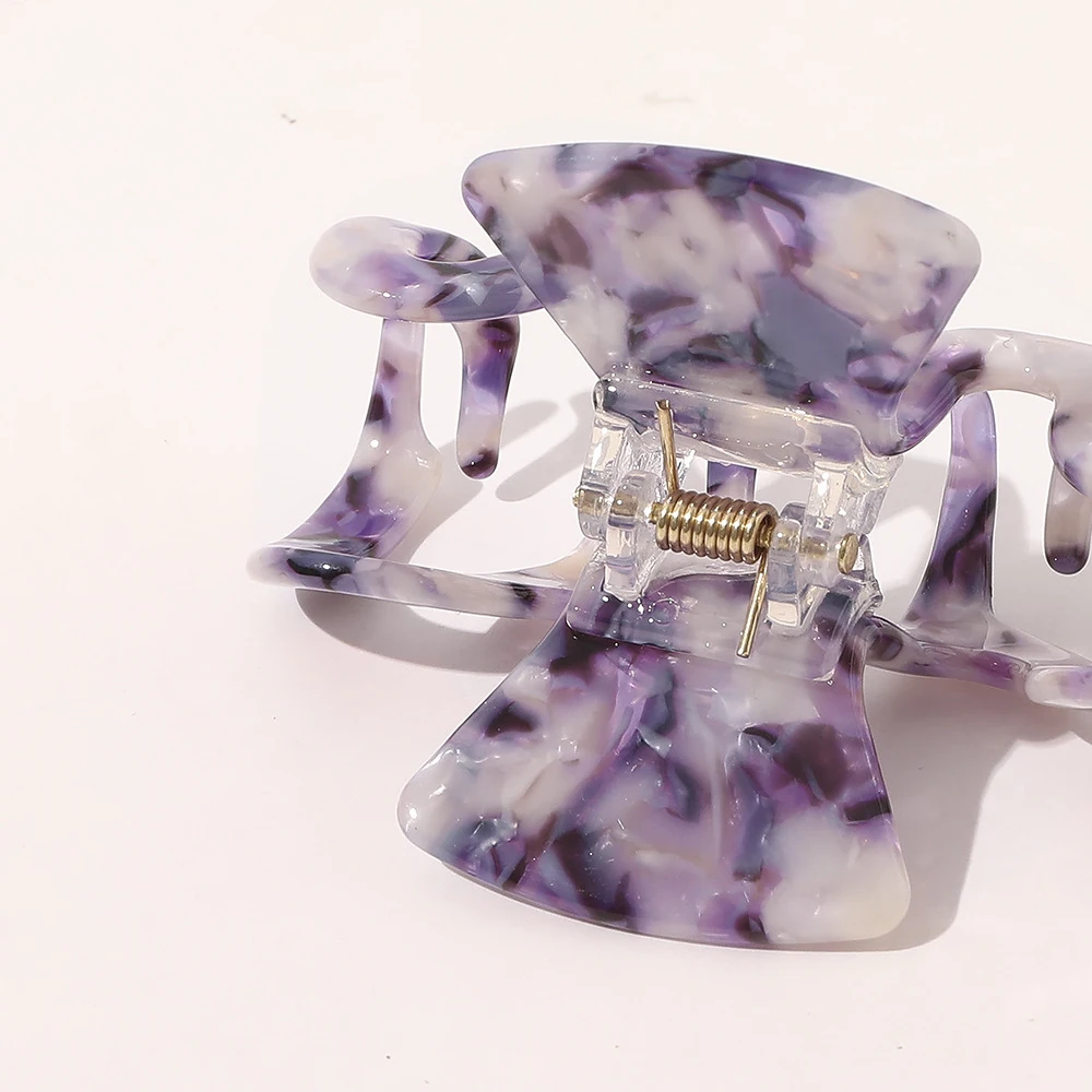 

2021 Korean New Hair Claw Barrettes For Women Fashion Girl Acrylic Geometric W Shape Headwear Hair Accessories Crab Hair Clip