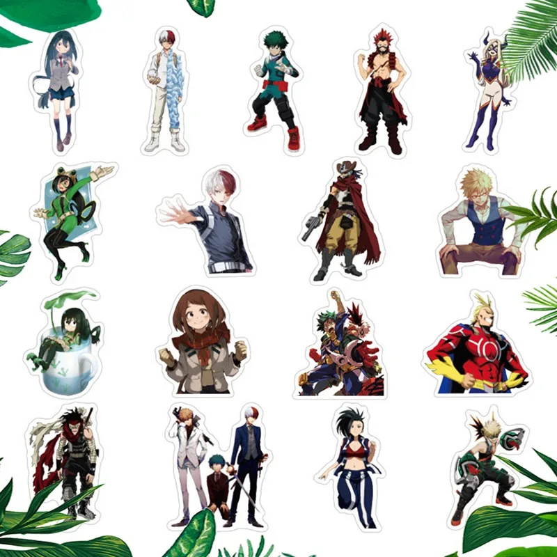 

50 pieces of My Hero Academia cartoon graffiti stickers waterproof removable trolley case notebook decoration