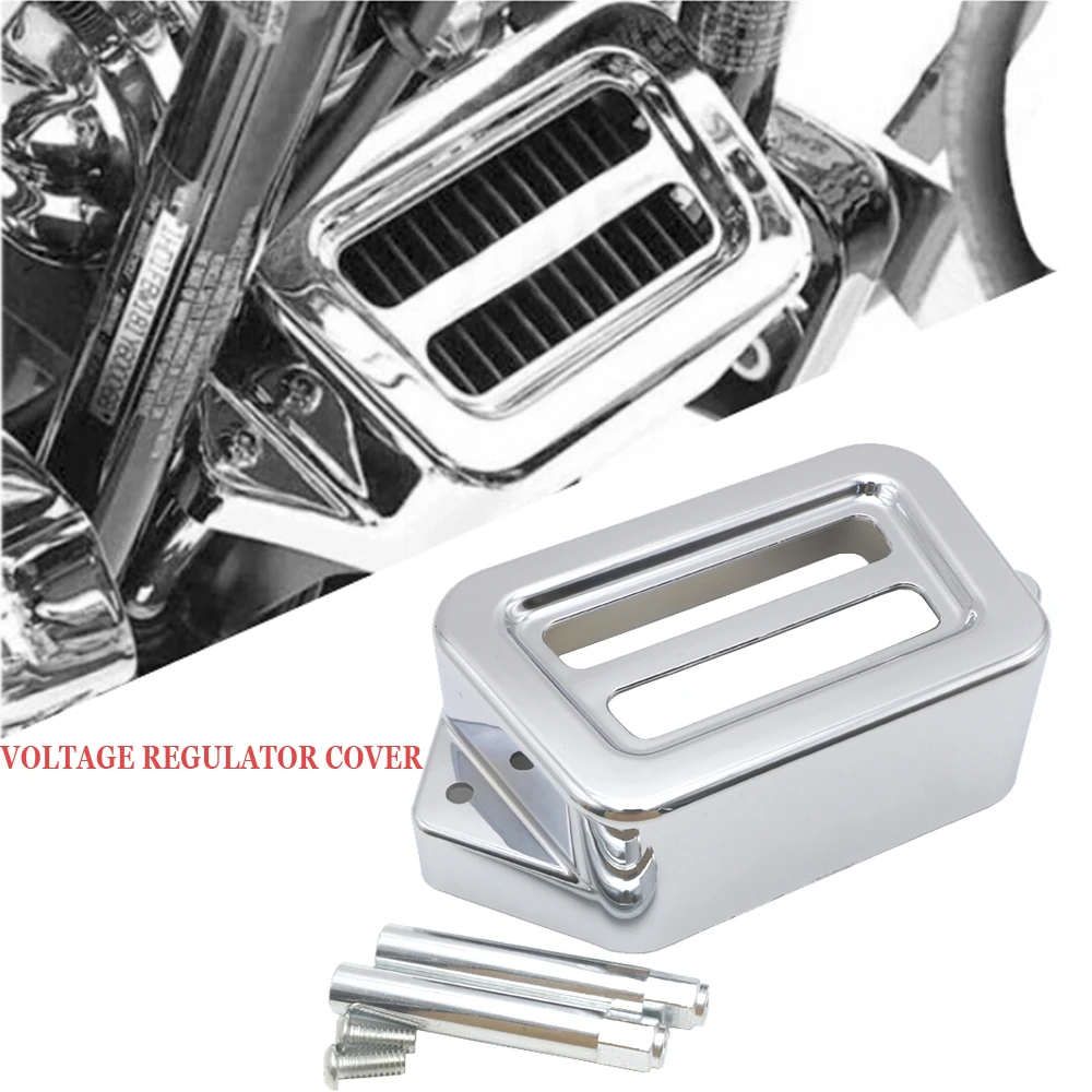 Хромированная крышка регулятора напряжения мотоцикла W/ Bolt для Harely Touring Electra Street Glide FLHT FLTR FLHX Road King FLHR Classic