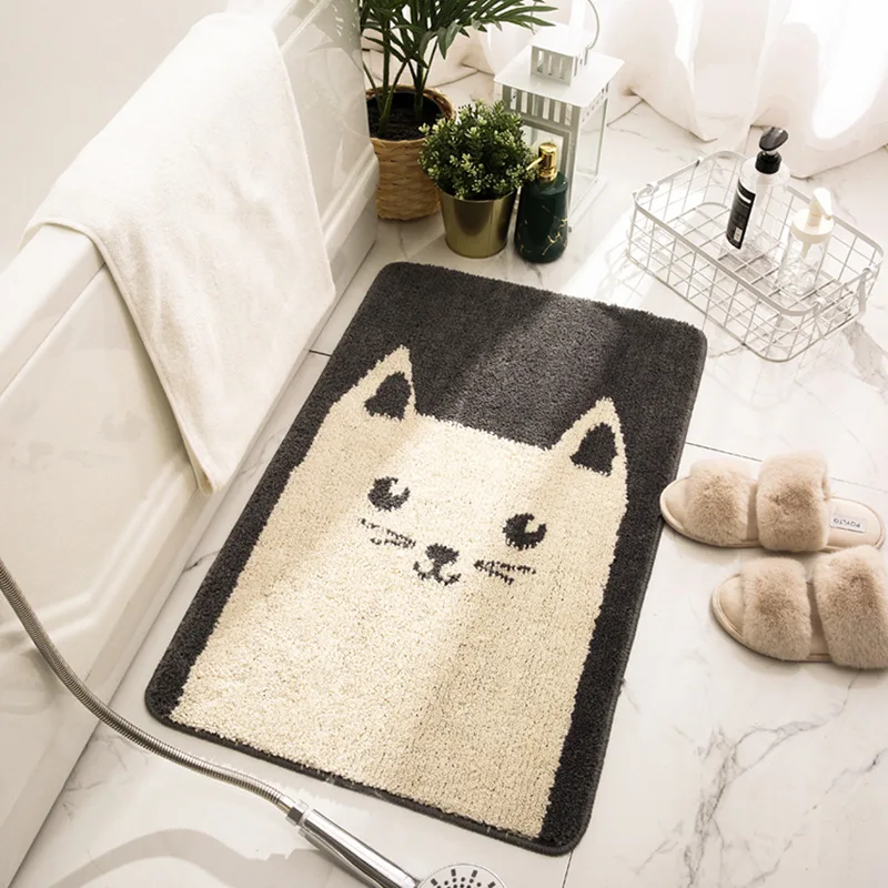 

Antiskid Bathroom Mat Non-Slip Carpet on The Floor Foot Pads With cartoon Pattern Doormat For Hallway Kitchen Entrance Mats