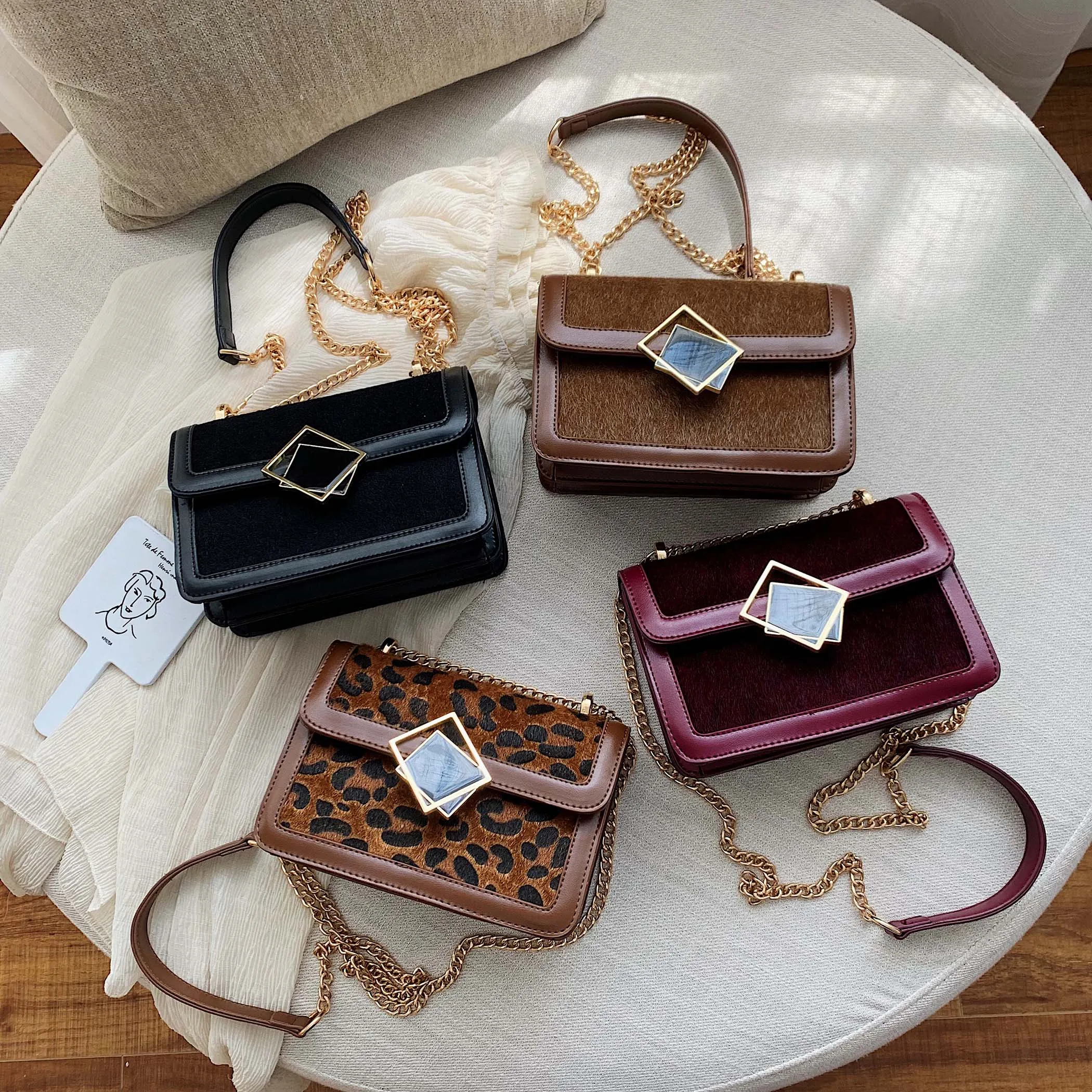 Женская дизайнерская сумка высокого качества сумка-мессенджер с леопардовым