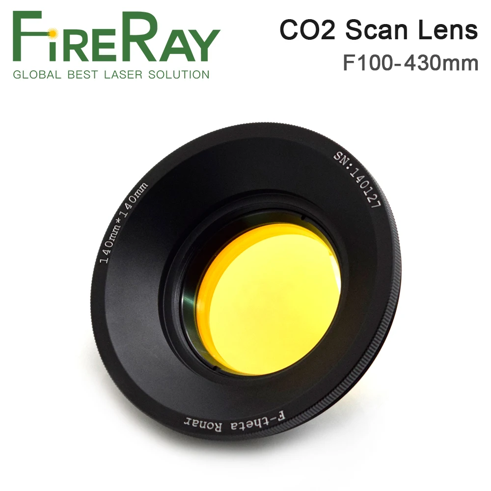 Объектив для сканирования FireRay CO2 F-theta полевой объектив 10 6 мкм 300 нм 70x70 ~ 300x мм Φ