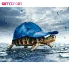GATYZTORY черепаха в шляпе полный квадратныйкруглый набор для алмазной живописи Животные вышивка Алмазная мозаика распродажа Стразы картина