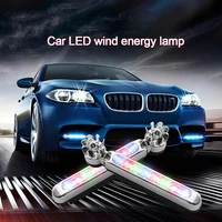 car lights 8 leds daylight wind driven lamps wind powered daytime running fog warning auto head lamp no power universal 3 colors