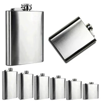 portable 4 5 6 7 8 10 oz stainless steel hip liquor whiskey alcohol flask cap portable hip flask for travel and hiking