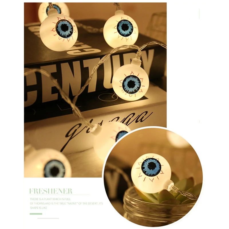 

HLZS-Halloween Eyeball Light 3 Meter 20 LED USB Charging String Lights Halloween Decoration Lights for Outdoor,Home,Patio