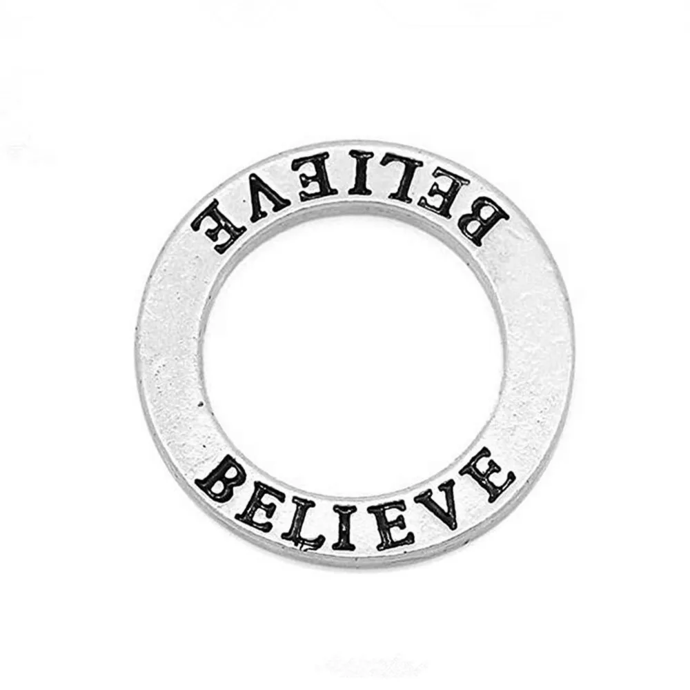 Металлический сплав античное посеребренное подтверждение круглый верьте