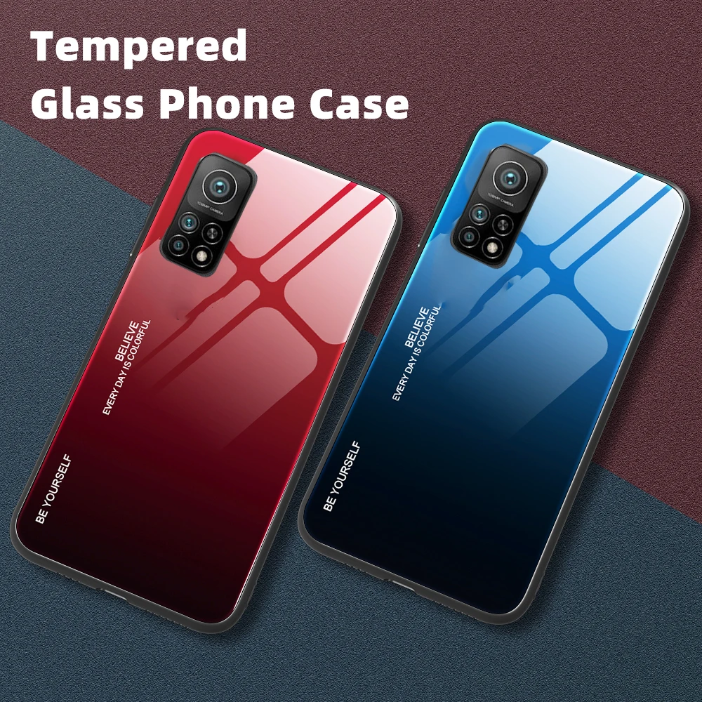 Градиентный чехол из закаленного стекла для Xiaomi Redmi Note 7 8 6 5 Pro Чехол 6A 8A 7A TPU Edge