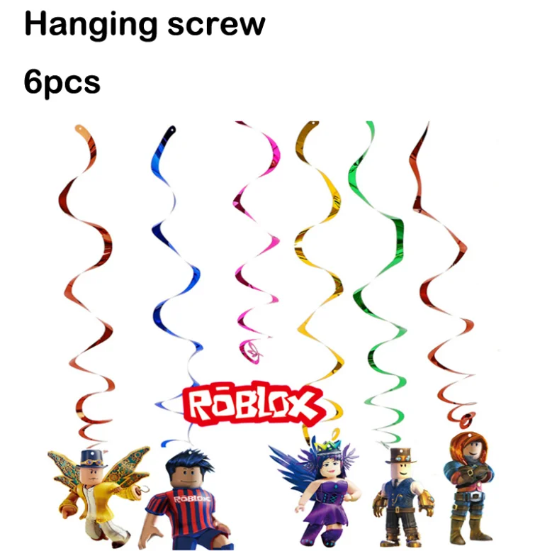 Robloxs детская День рождения тема украшения шар бумажные стаканчики и тарелки