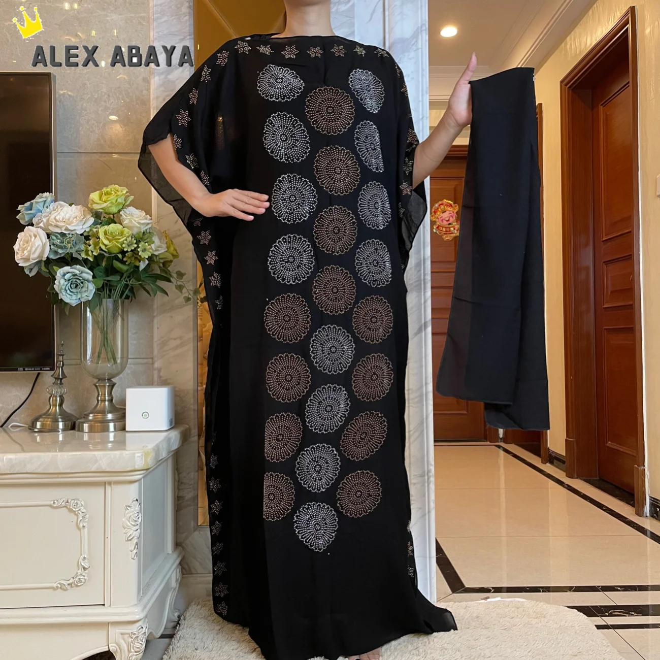Женское платье в арабском стиле, яркое мусульманское платье из Дубая, платья с бисером, марокканский кафтан, турецкий, пакистанский стиль