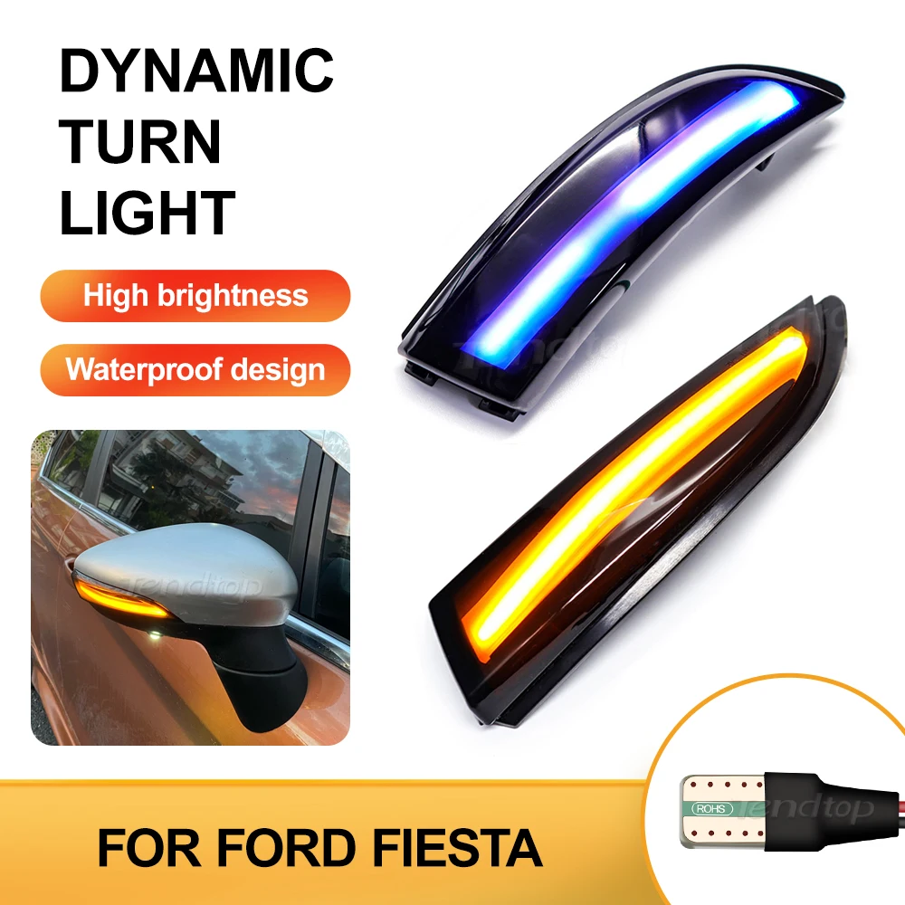 

Для форд фиеста B-Max 2008-2017 динамический шоры светодиодный бортовой светильник вспышка Поворотная сигнальная лампа стример газа боковые габа...