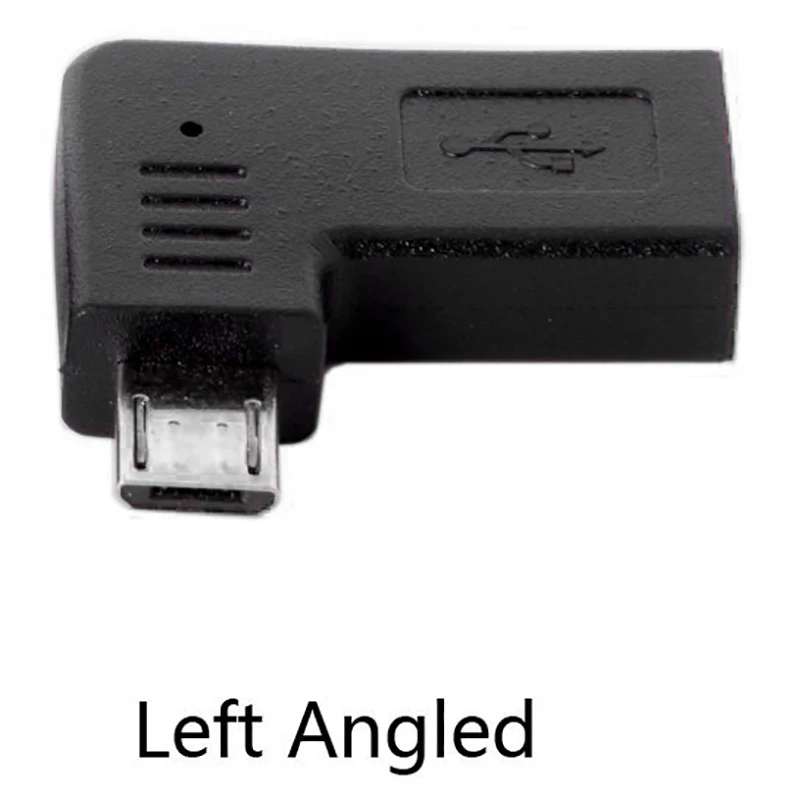 1 пара USB-C Type-C Женский к Micro-USB 2 0 5Pin Мужской адаптер данных 90 градусов левый и