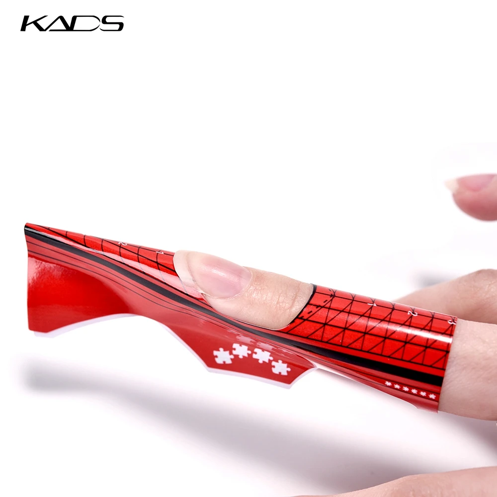 HOTSALE 500 шт./Roll nail art формы КРАСНЫЙ Ногтей Форма Art Совет Расширение для Акриловые УФ