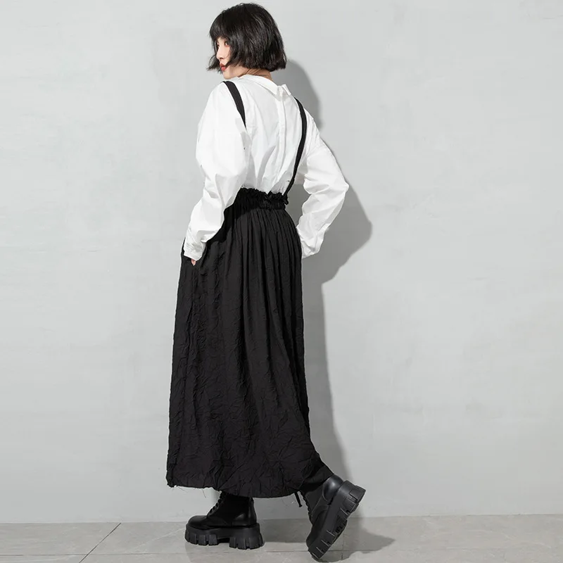 

Tide Brand Women's 2021 Spring New Strap Skirt Dark Big Swing Cotton Harajuku Dress Korean Summer Harajuku Skirt