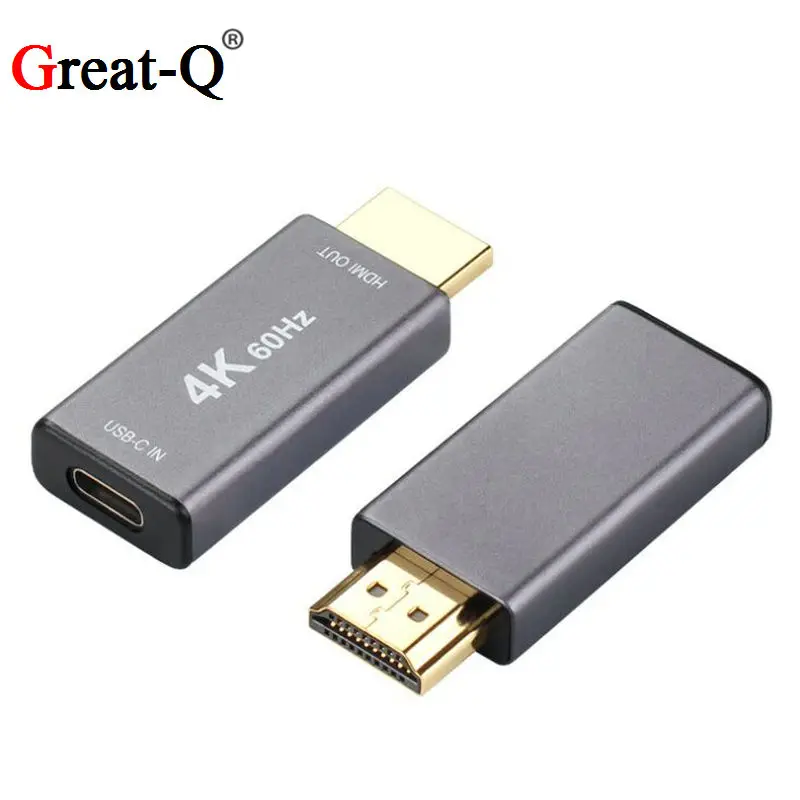 

Высокое качество 4K 60 Гц адаптер штыревой HDMI на USB-C переходник с внутренней резьбой Тип-конвертер
