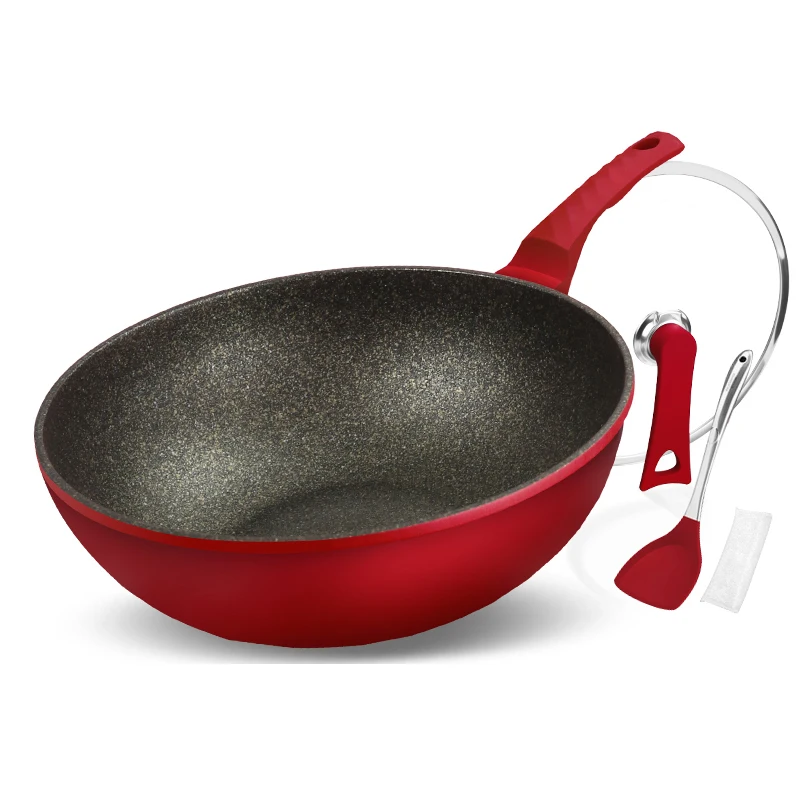 

Healthy and less oily Maifan stone pot non-stick pan with one touch, a wok for household use, one pot for multiple uses