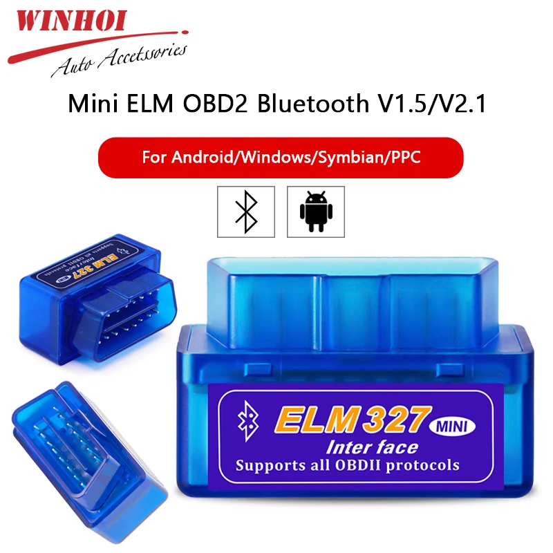 ELM327 OBD2 Bluetooth V1.5 V2.1 автомобильный диагностический инструмент мини Автомобильный