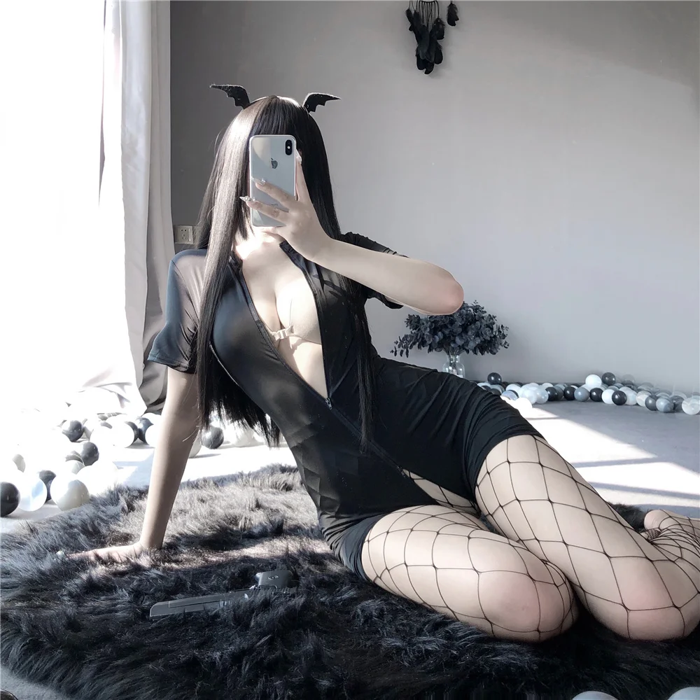 Новый комплект с открытой папкой на молнии комбинезон сексуальное женское