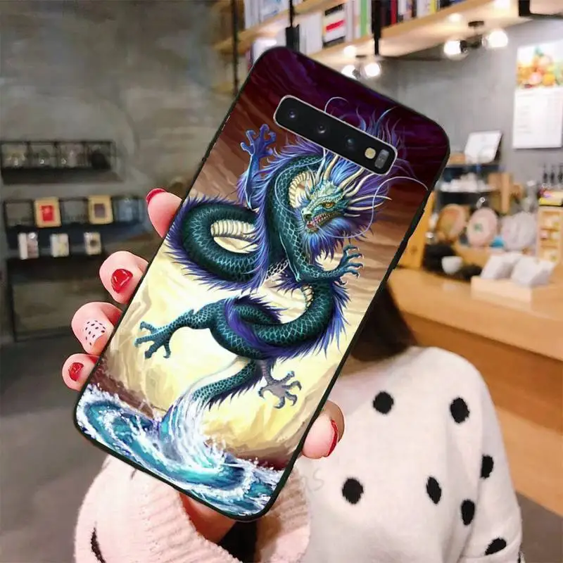

Cartoon anime Chinese Raptor Dragon Phone Case For Samsung A50 A51 A71 A20E A20S S10 S20 S21 S30 Plus ultra 5G M11 funda shell