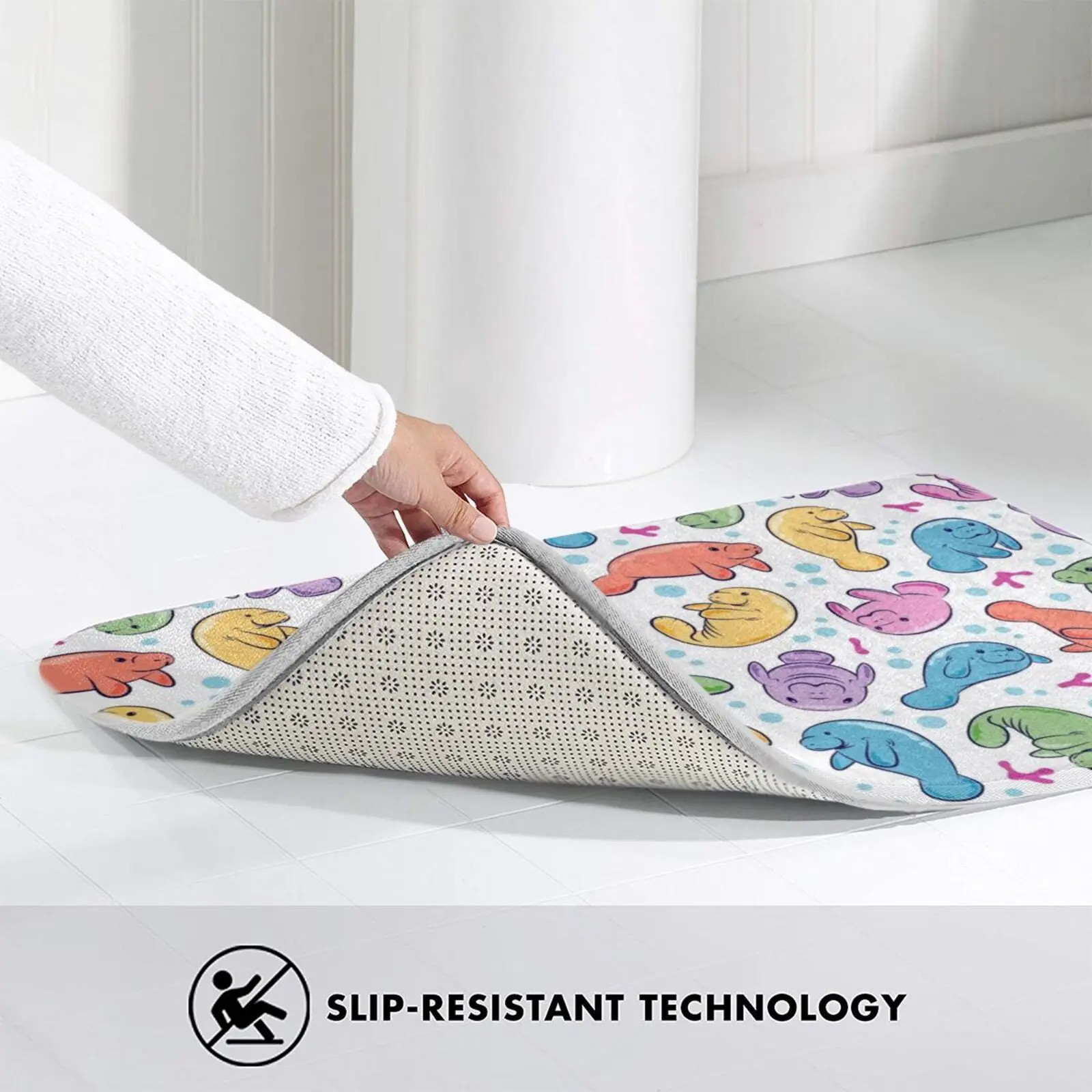 

Cute Manatee Pattern - Colorful Underwater Pattern Carpet Mat Rug Cushion Soft Manatee Manatee Manatee Manatee Save