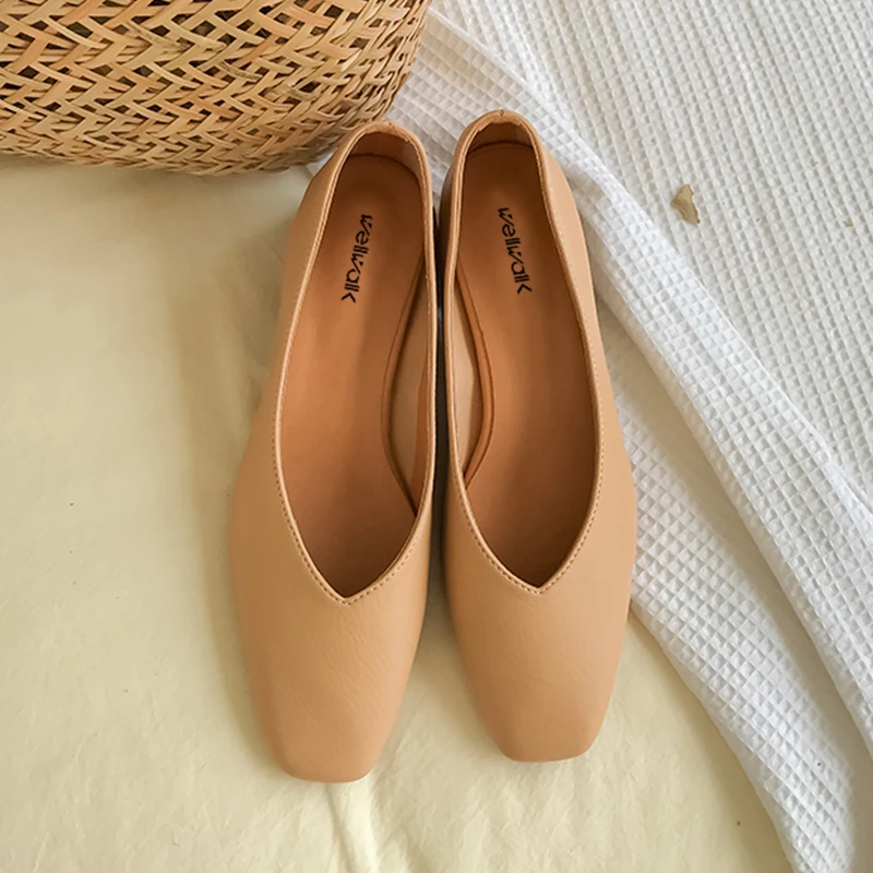 Классические туфли-лодочки Женская обувь на каблуке Однотонные женские осенние