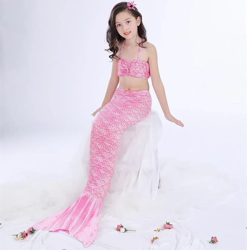 Купальный костюм Русалочки для девочек детский купальный Ариэль Хэллоуина