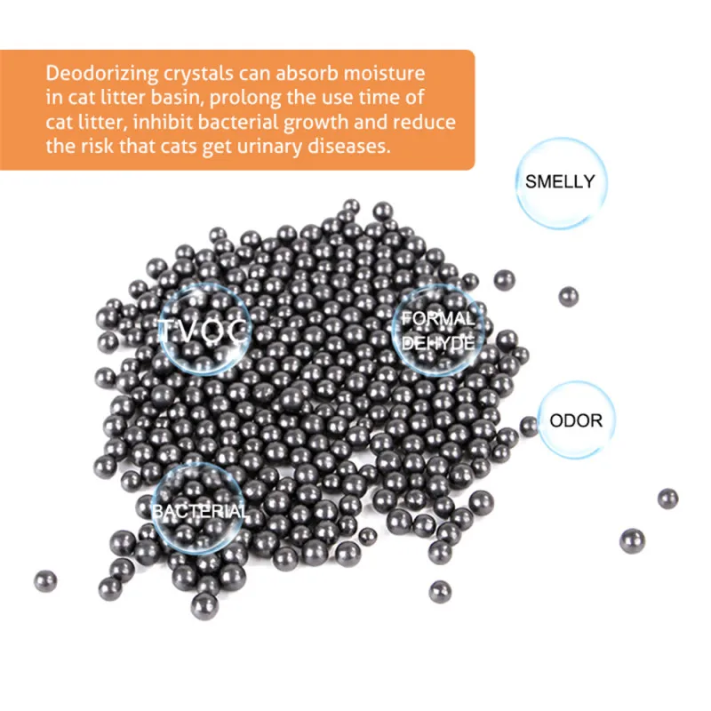 

Pets Litter Sand Cat Litter Deodorant BeadsActivated Carbon Absorbs To Cat Stink Bead Freshing