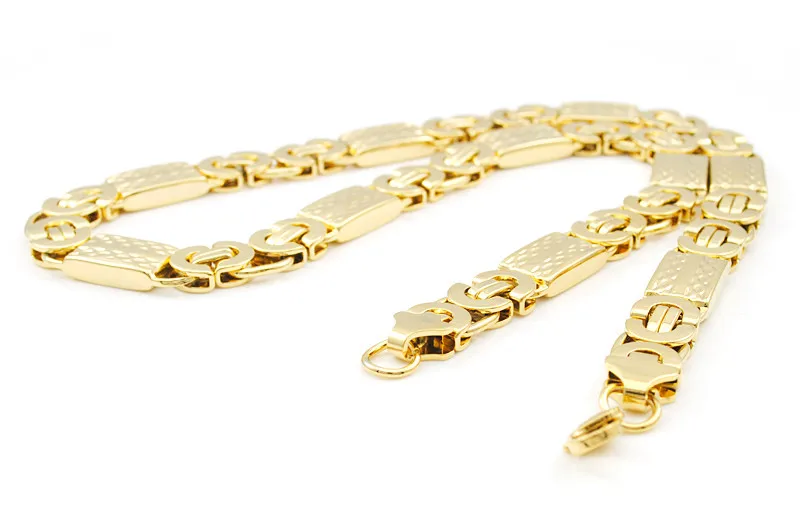 Юбилей 11 мм широкая цепочка ювелирное ожерелье крутой рок византийское плетение