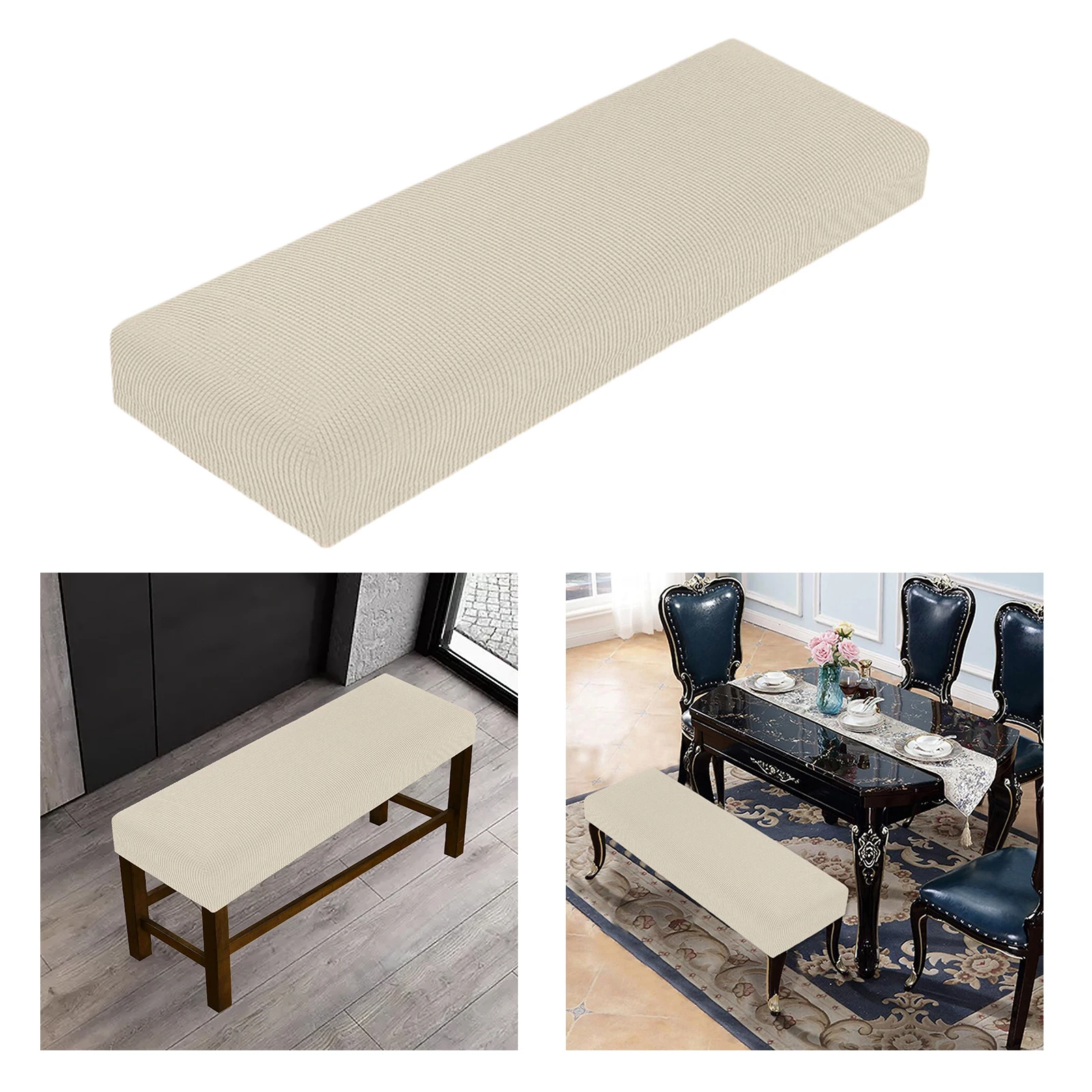 

High Stretch Bench Cover Protector Slipcover Machine Washable 9 Colors