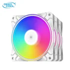 DEEPCOOL CF120 PLUS 3 в 1 комплект белый версия 120 мм 5 в 3Pin ARGB PWM адресный бесшумный чехол вентилятор 12 см Поддержка процессора водяное охлаждение вентилятор