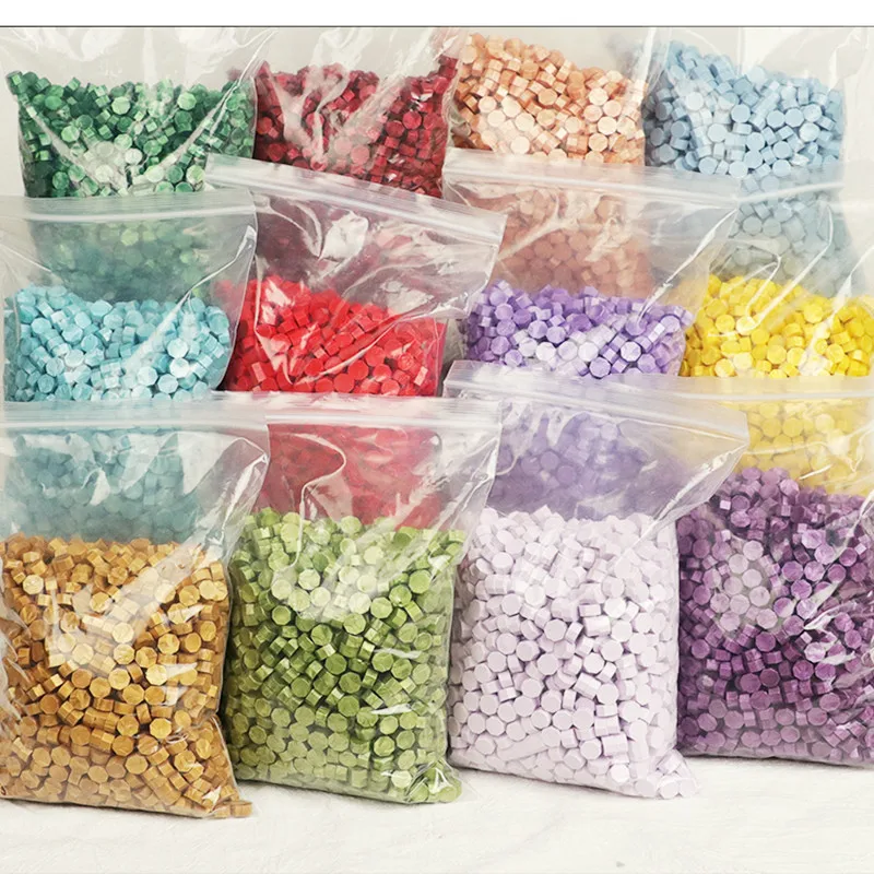 Sello de cera para pintura octagonal, caja de regalo para boda, invitaci&oacute;n, oficina, botella de vino de uvas, cera de sellado, 500g, 1450 Uds.-4
