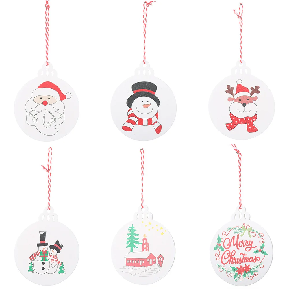 6 шт. рождественские орнаменты с рисунком безделушки Рождественские шары