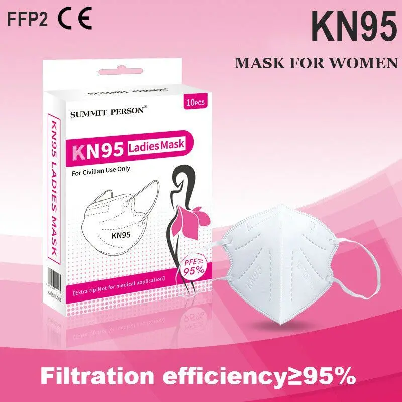

Маска для лица KN95, 5 слоев, дышащая, с защитой от пыли, CE FFP2