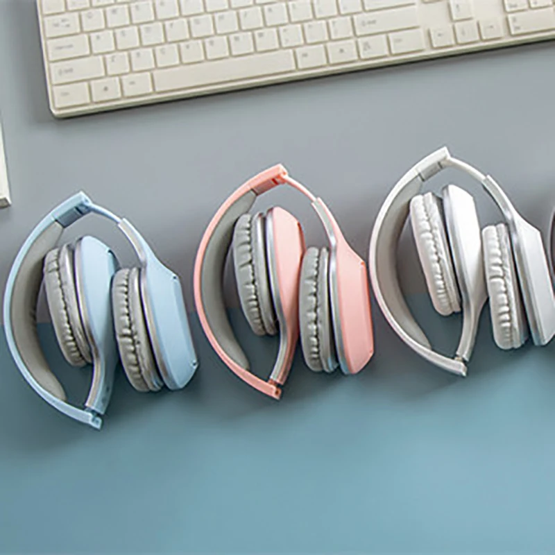 Bluetooth наушники с шумоподавлением Складные стерео басами регулируемые микрофоном