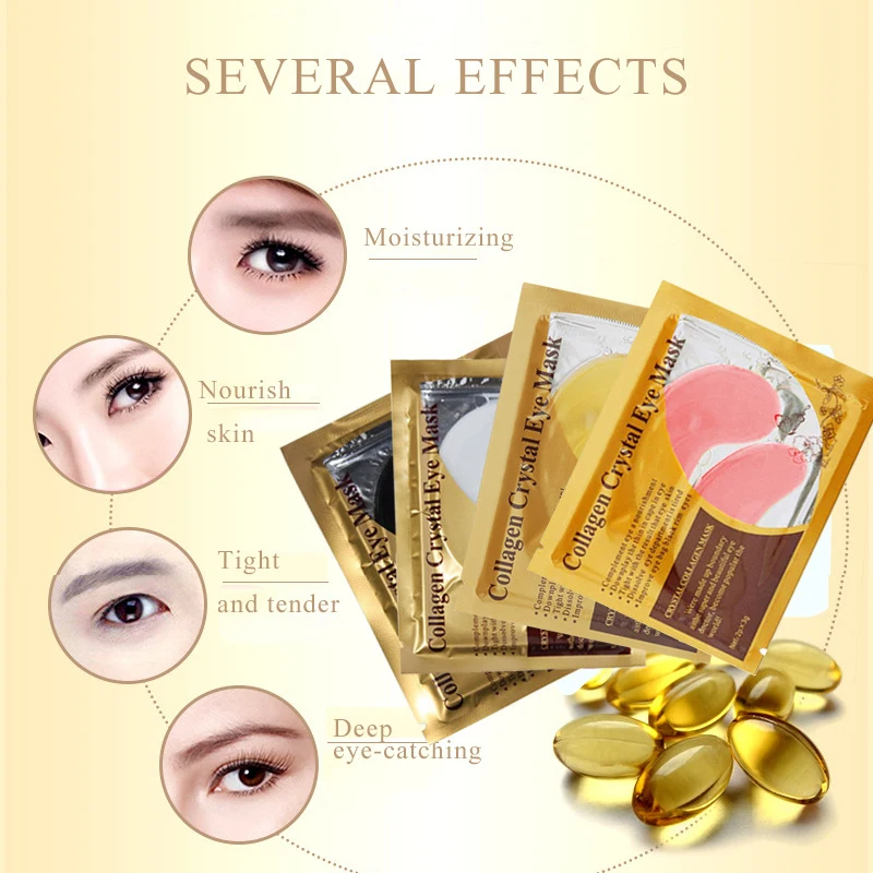 1/5 Pair Collagen Crystal Eye Mask Face Gel Patches Anti Aging Wrinkle Dark Circles Puffiness Acne Remove Eye Care | Красота и