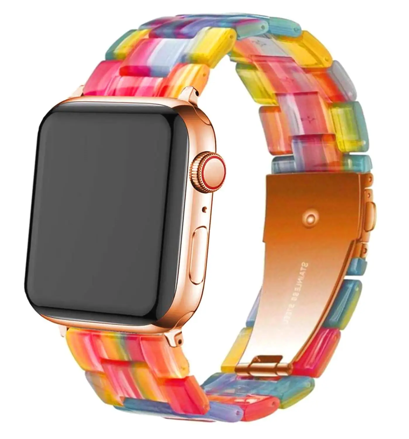 Resin Strap for apple watch band 44mm 42mm iwatch band 38mm 40mm Accessoreis watchband bracelet applewatch series 6 SE 5 4 3 2 1