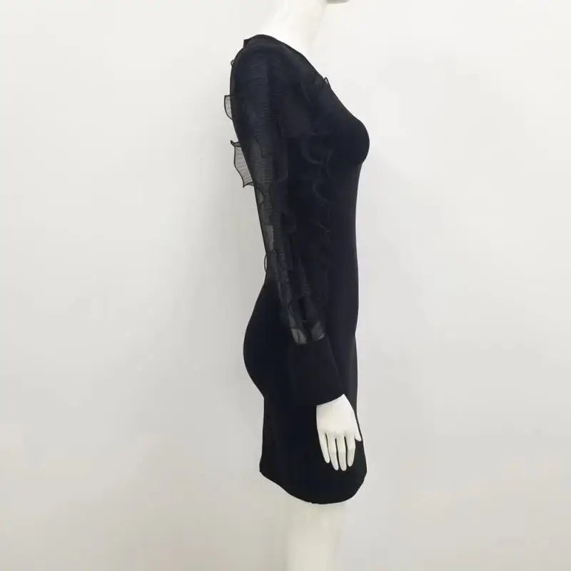 2019 вискозное элегантное женское Клубное платье Vestidos осенняя мода сексуальное с