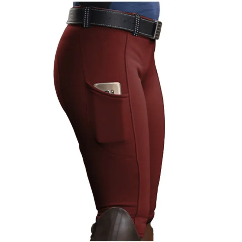 

ZCXQM Horse Riding Breeches Solid Color Stretch Pants European and American Nobles Mountaineering Camping Outdoor RidingTrousers