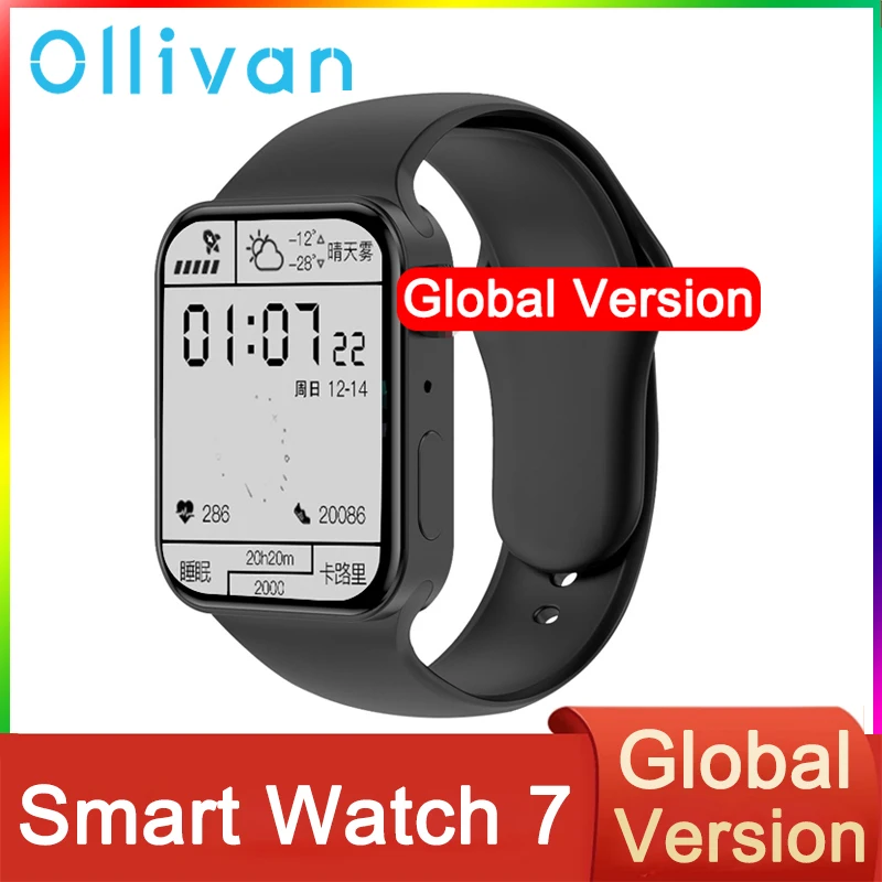 

2021 New Smart Watch 7 Women Men Bluetooth Call 1.75inch Full Screen Touch Heart Rate Fitness Tracker IP68 Waterproof Smartwatch