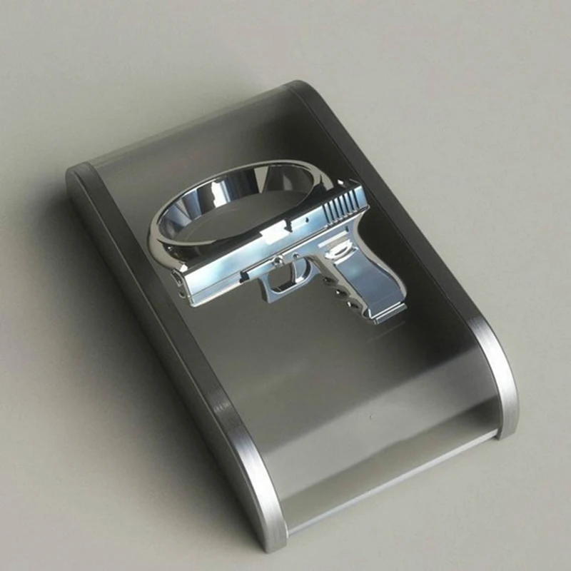 

Punk Silver Color Gun Imitation Men Ring Polishing Motorcycle Cowboy Biker Hip Pop Women Cool Ring Classic Jewelry O4T504