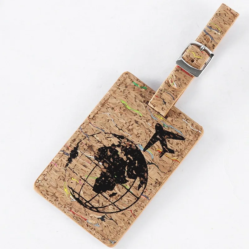 Модная дорожная бирка для багажа с текстурой древесины и кожи этикетка именной