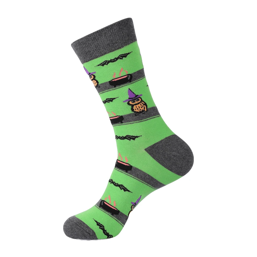 Мужские хлопковые носки YEADU в стиле хип хоп с веселыми усами и черепами для