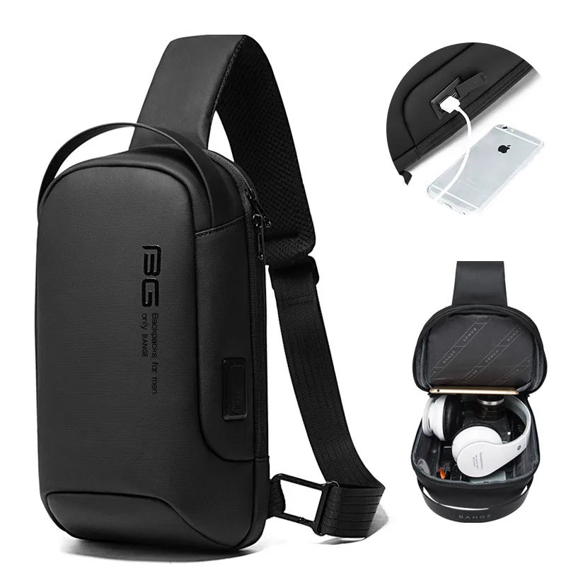 

Fashion Sports Car Chest Bags High-end Men Shoulder Bag Casual Business Cross-body Men's Oxford Cloth Chest Bags for Men Solid