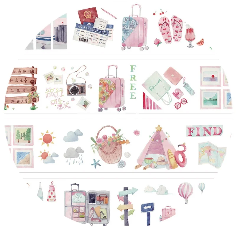 

2 Meter Roll Just Want Join Travel Decorate Pet Masking Tape
