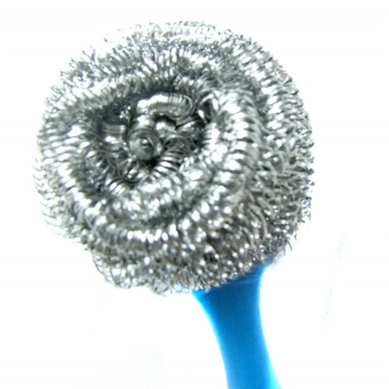 1 шт. пластиковый поддон для чистки горшков проволочный шар ручка мочалки