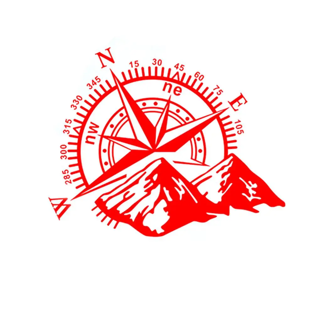 

1pcs 3D High Quality Car Sticker Compass Rose Navigate Mountain 4x4 Offroad Vinyl Sticker Decal Car Decal 60*50cm